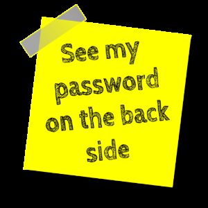 password, reminder, post note