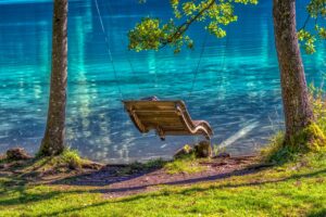 lake, relax, nature