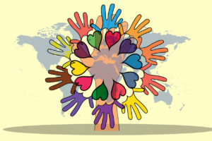 volunteering, volunteer, hands, tree, grow, nature, voluntarily, wrap, to protect, protection, keep, stretch, poor, frame, lots, like, help, support, assistance, integration