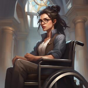 ai generated, woman, wheelchair, disabled, beauty, fashion, eyeglasses, intelligent, female, model, portrait, disabled, disabled, disabled, disabled, disabled, intelligent