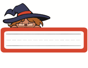 witch, name tag, tag, magic, label, copy space, note, cartoon