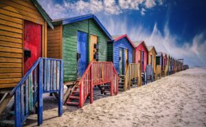 beach hut, building, nature, sand, beach, coast, landscape, summer, holiday